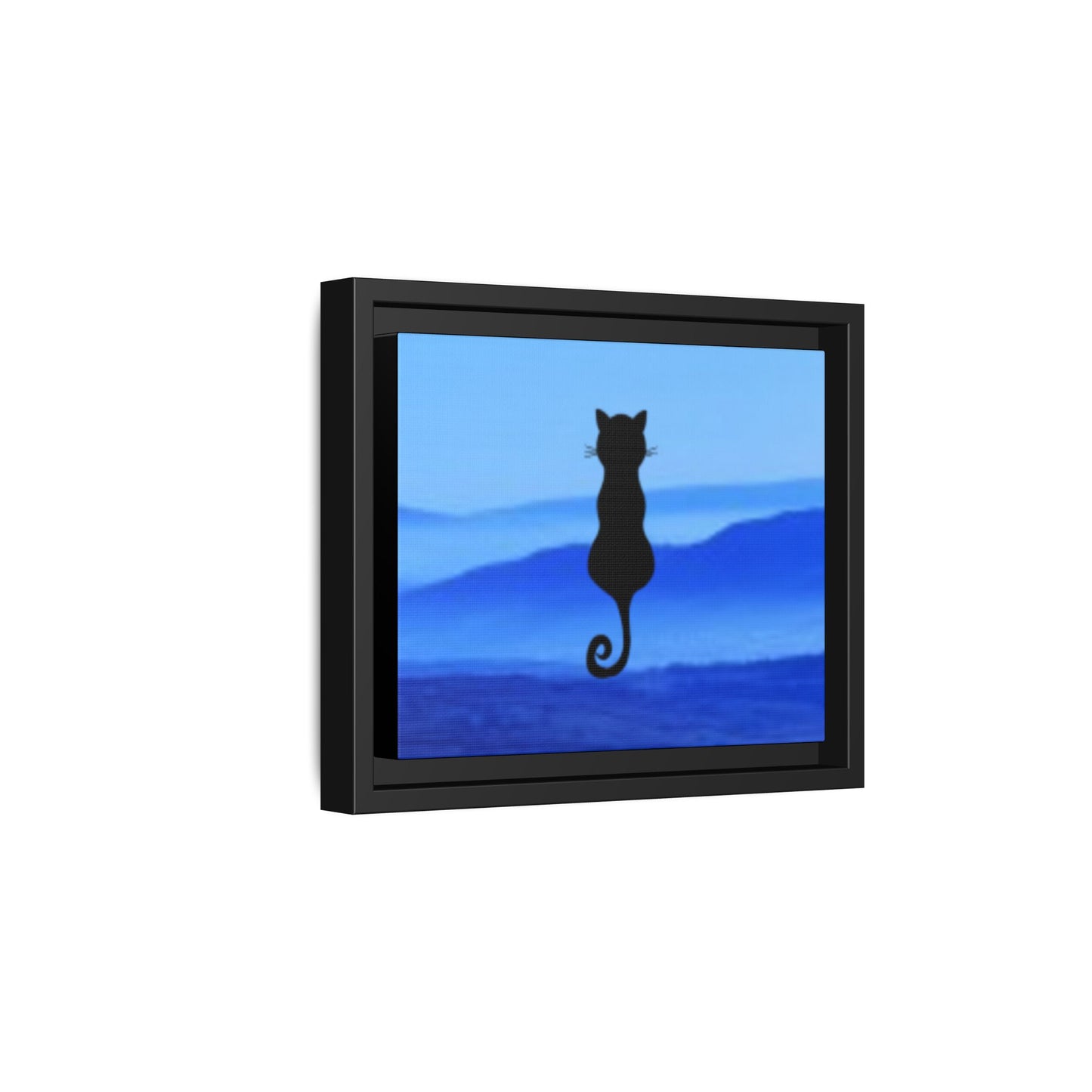 Framed Cat Silhouette Art Print, Wall Decor, Cat Lover Gift, Home Office Art, Pet Memorial