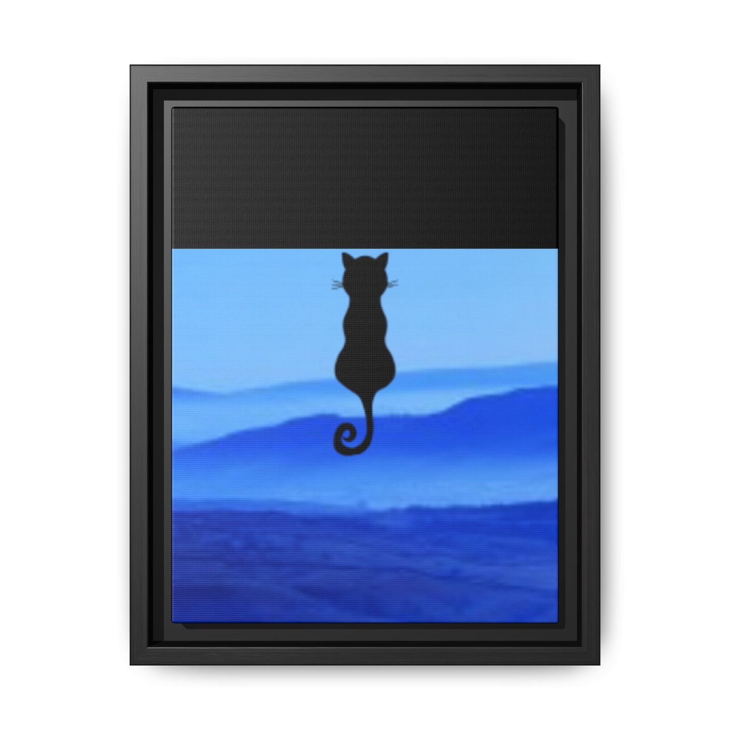 Framed Cat Silhouette Art Print, Wall Decor, Cat Lover Gift, Home Office Art, Pet Memorial