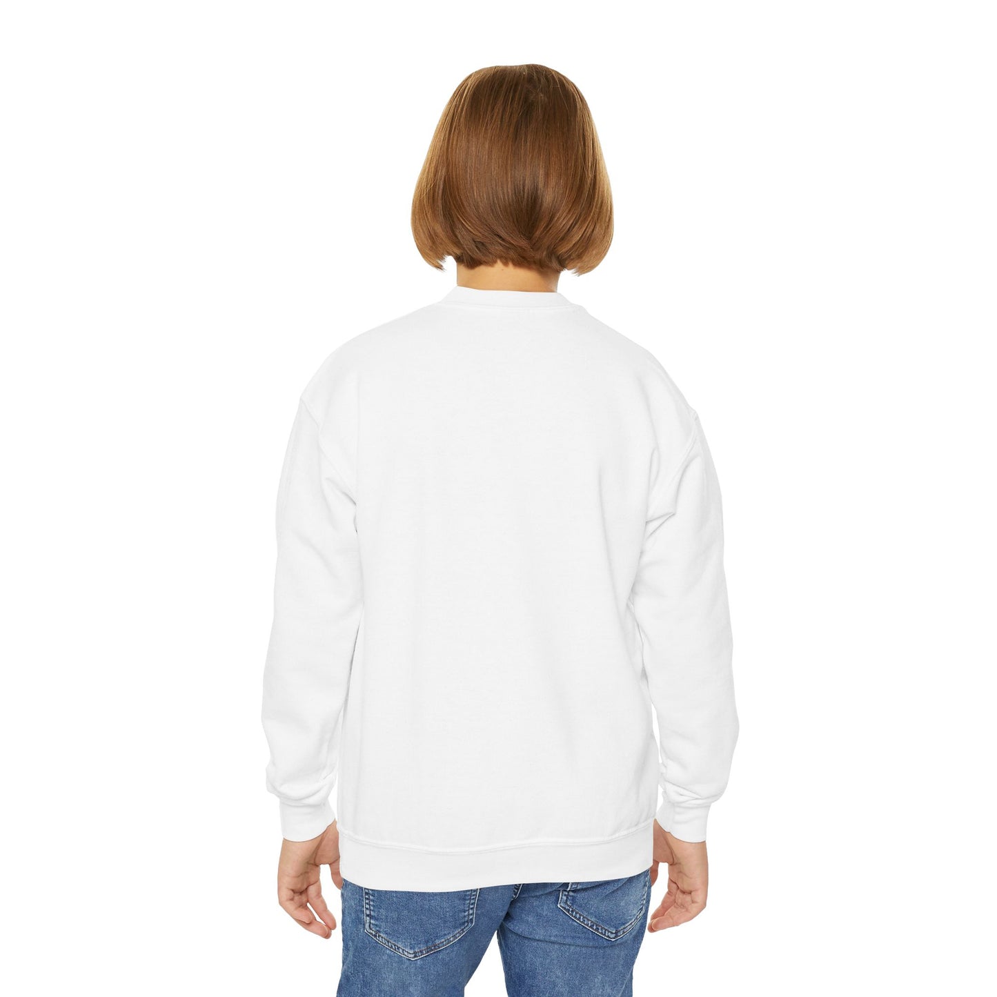 Sweat-shirt ras du cou pour jeunes avec adorable imprimé créature fantastique 