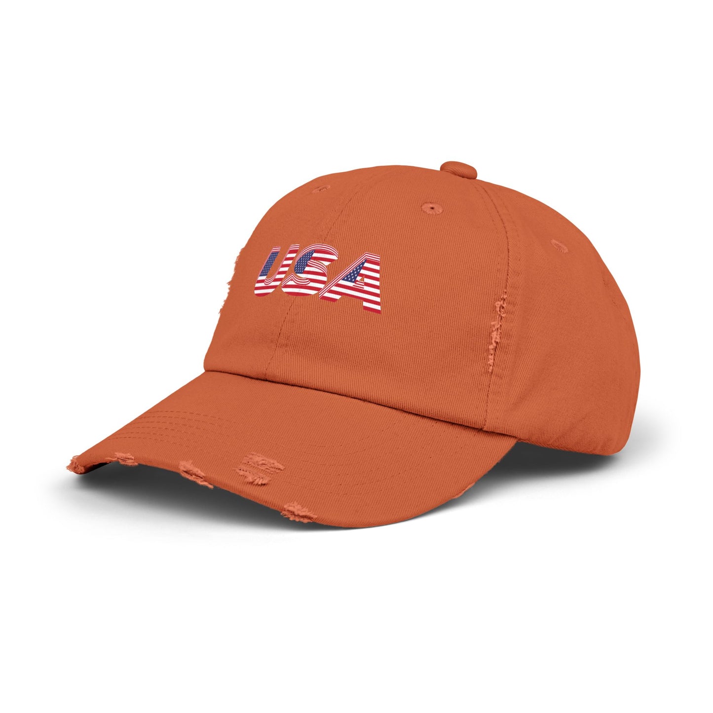 Gorra unisex desgastada con diseño de bandera de EE. UU., perfecta para el Día de la Independencia y para uso diario. 