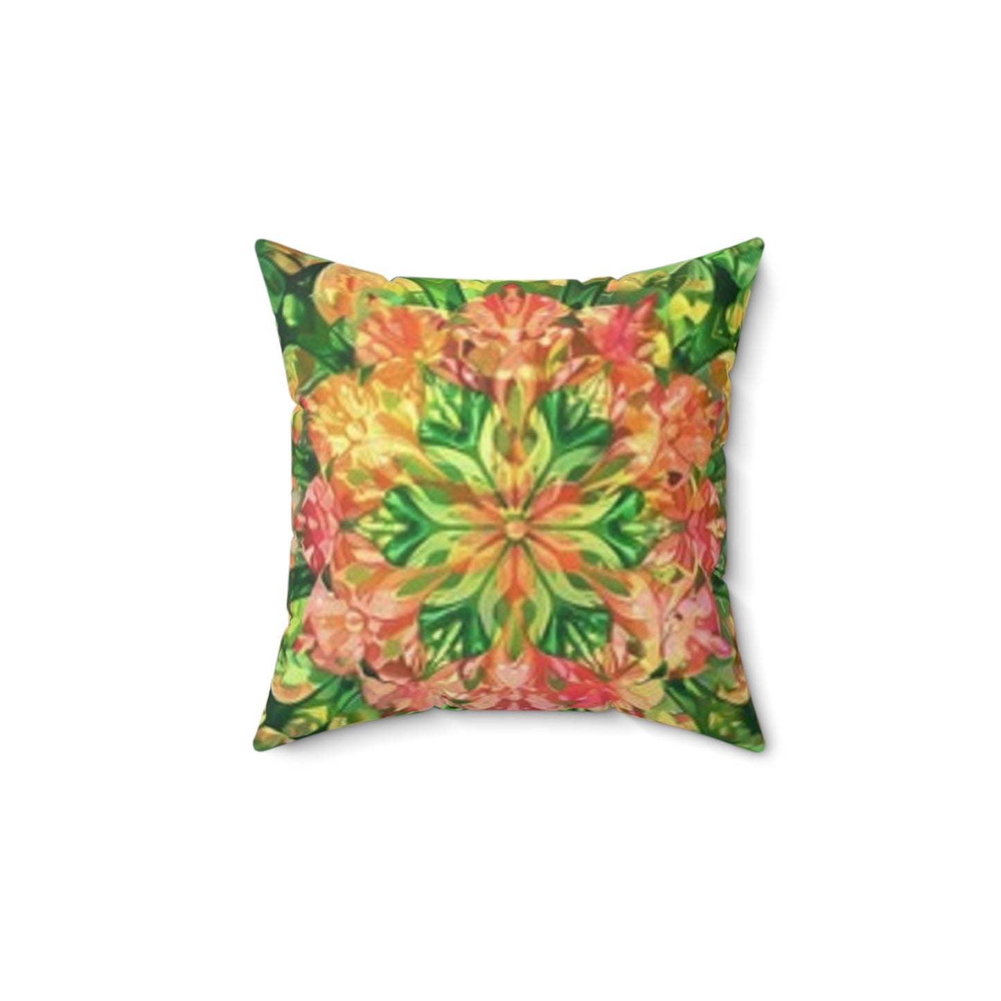 Vibrant Floral Square Pillow, Home Decor Accent, Cozy Couch Cushion, Bohemian Pillow, Gift for Flower Lovers, Decorative Throw Pillow