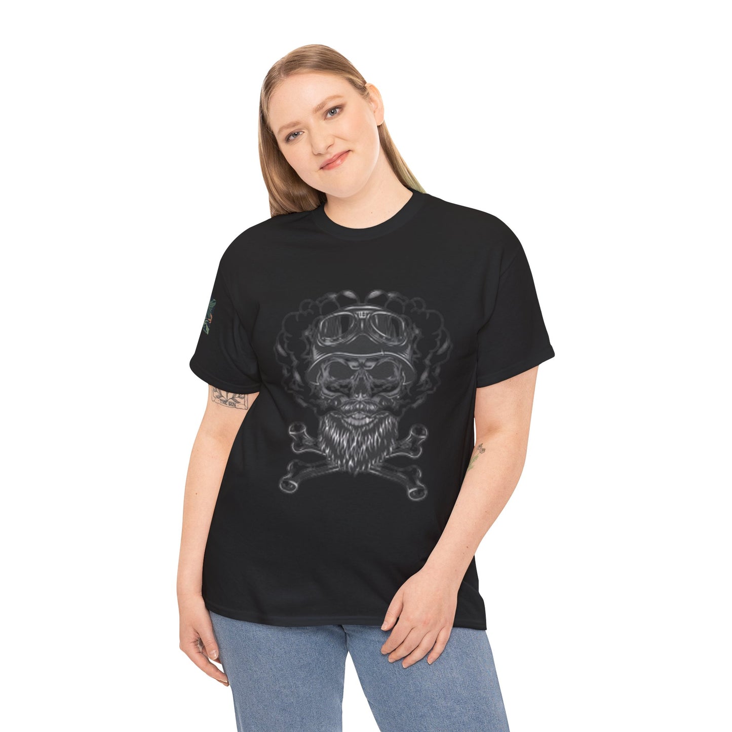 Skull & Marijuana T-shirt, Unisex Tees for Cannabis Lovers, Gift for Smokers, Halloween Costume, Streetwear Fashion