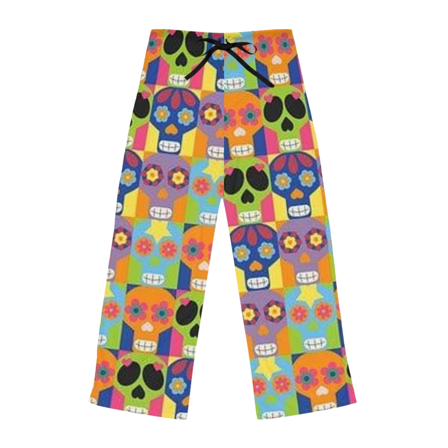 Vibrant Floral Skull Women's Pajama Pants - Comfortable Sleepwear for Relaxation and Celebrations