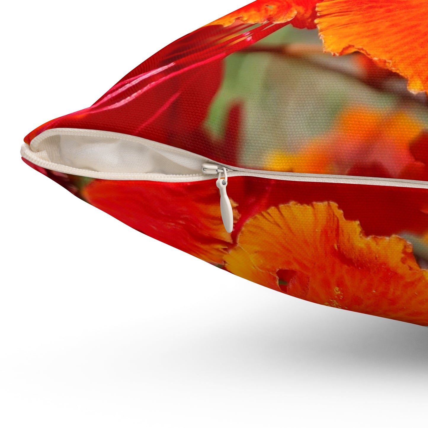 Vibrant Orange Flowers Square Pillow