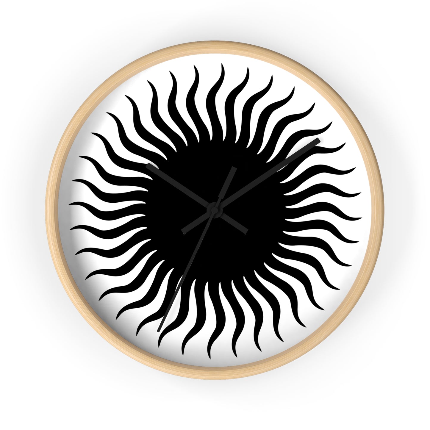 Wall Clock Black Sun