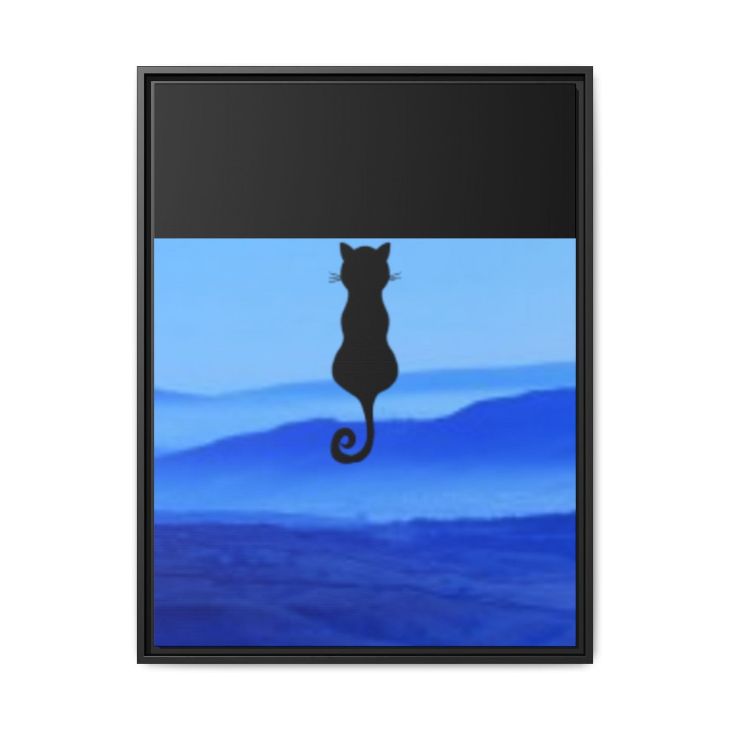 Framed Cat Silhouette Art Print, Wall Decor, Cat Lover Gift, Home Office Art, Pet Memorial