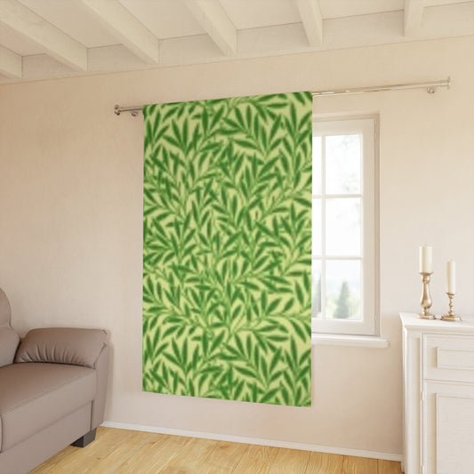 Botanical Green Leaf Window Curtain - Stylish Nature-Inspired Home Decor