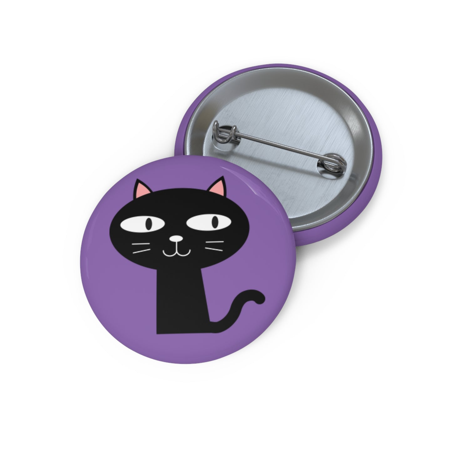 Botones de pin personalizados Gato negro