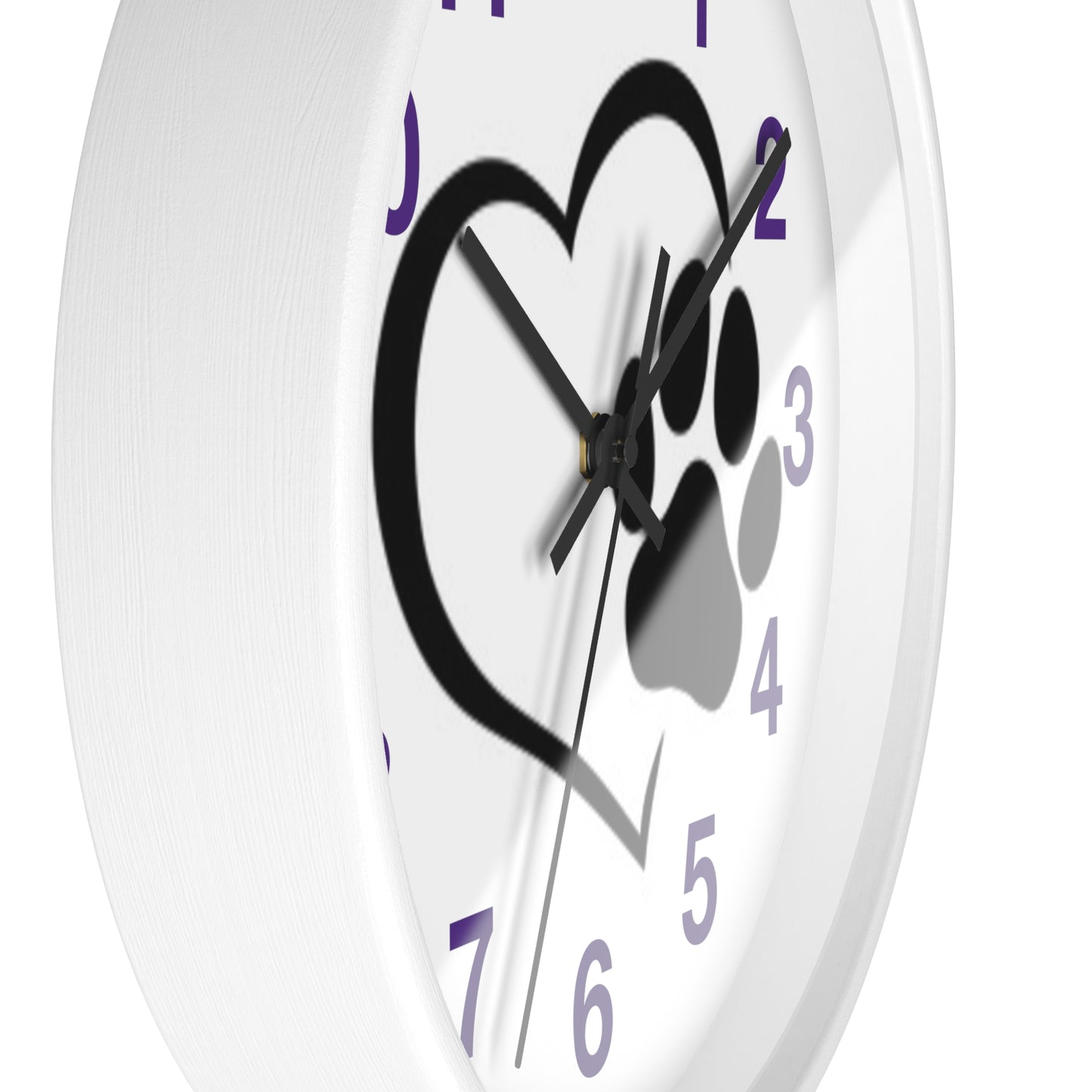 Paw Print Heart Wall Clock | Pet Lover Decor, Animal Theme Gift, Dog Cat Wall Art, Cute Home Accent, Cozy Pet Decor