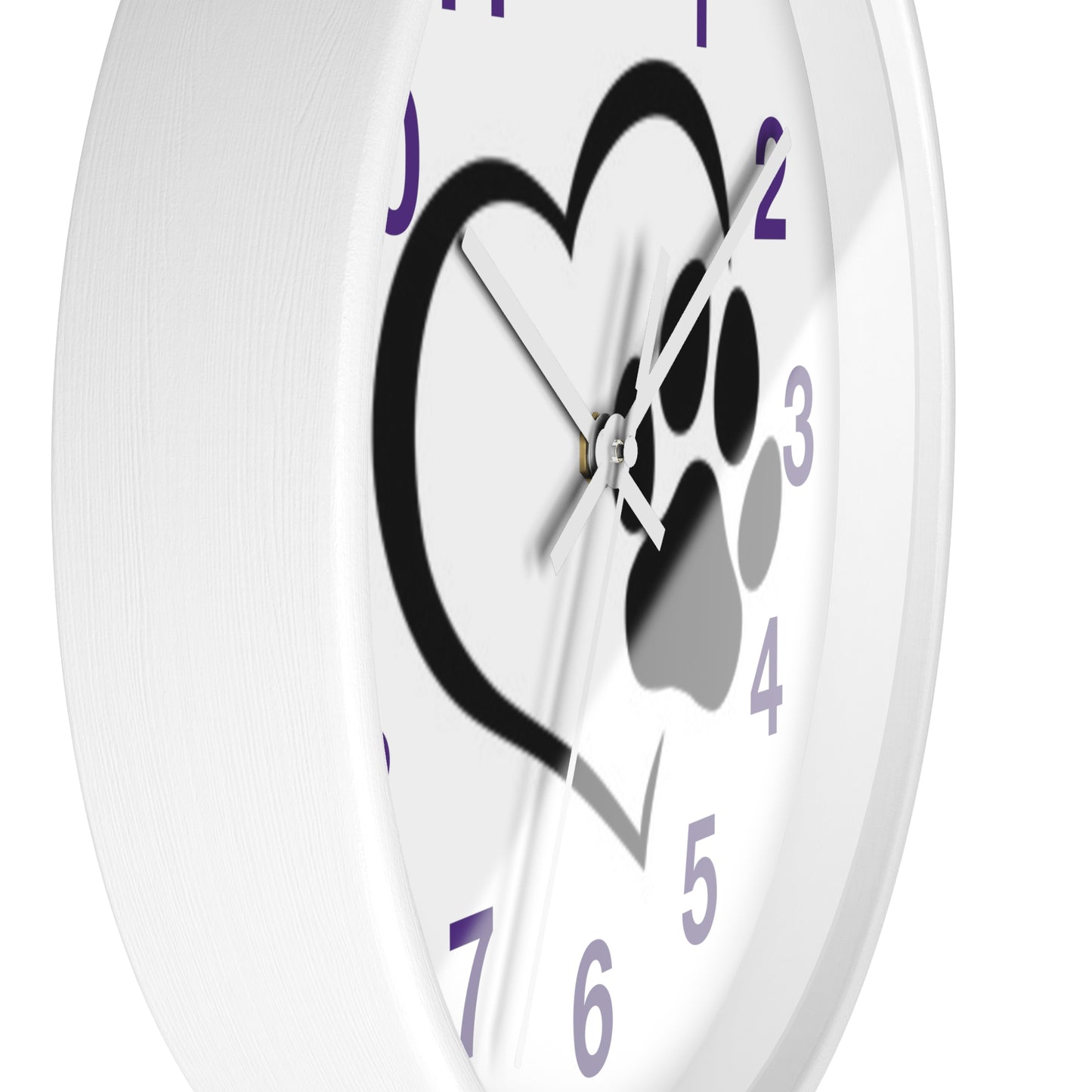 Paw Print Heart Wall Clock | Pet Lover Decor, Animal Theme Gift, Dog Cat Wall Art, Cute Home Accent, Cozy Pet Decor