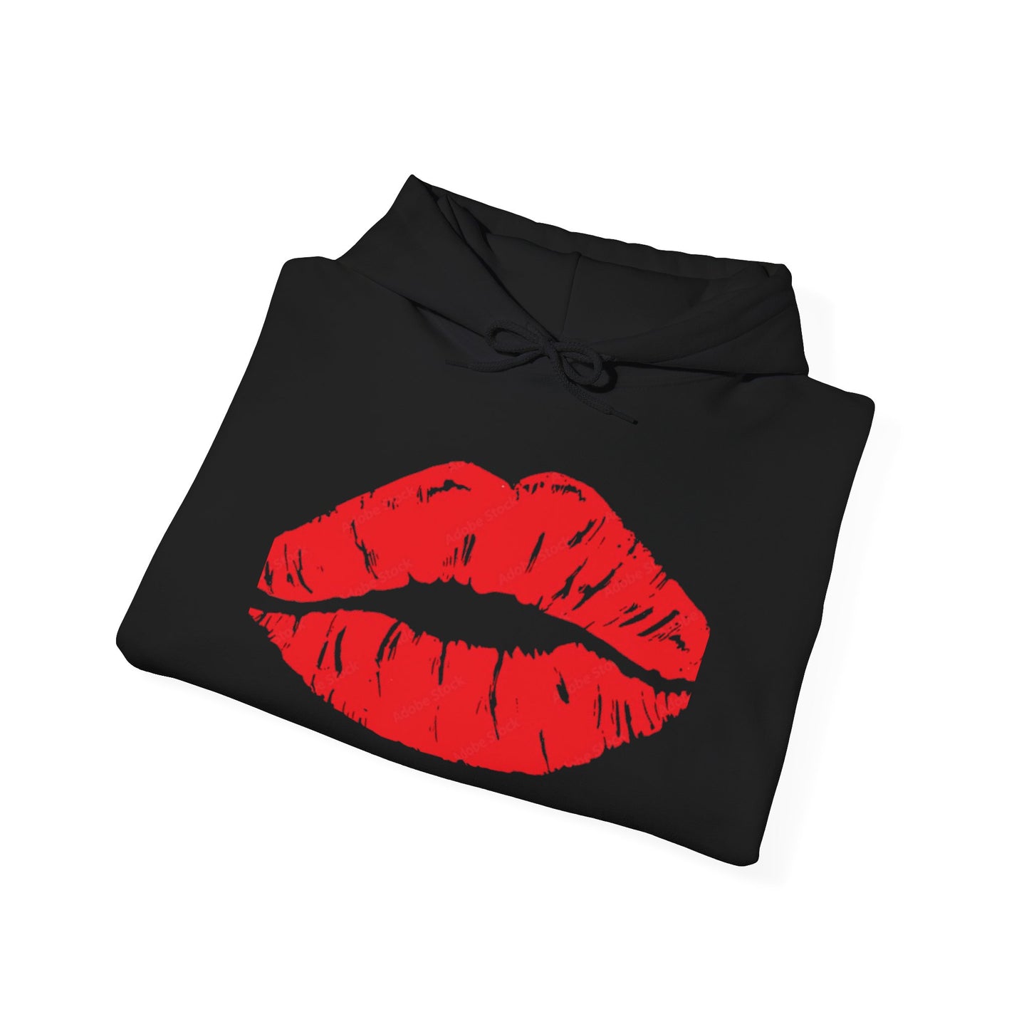 Sudadera con capucha retro hermosa mujer labios rojos