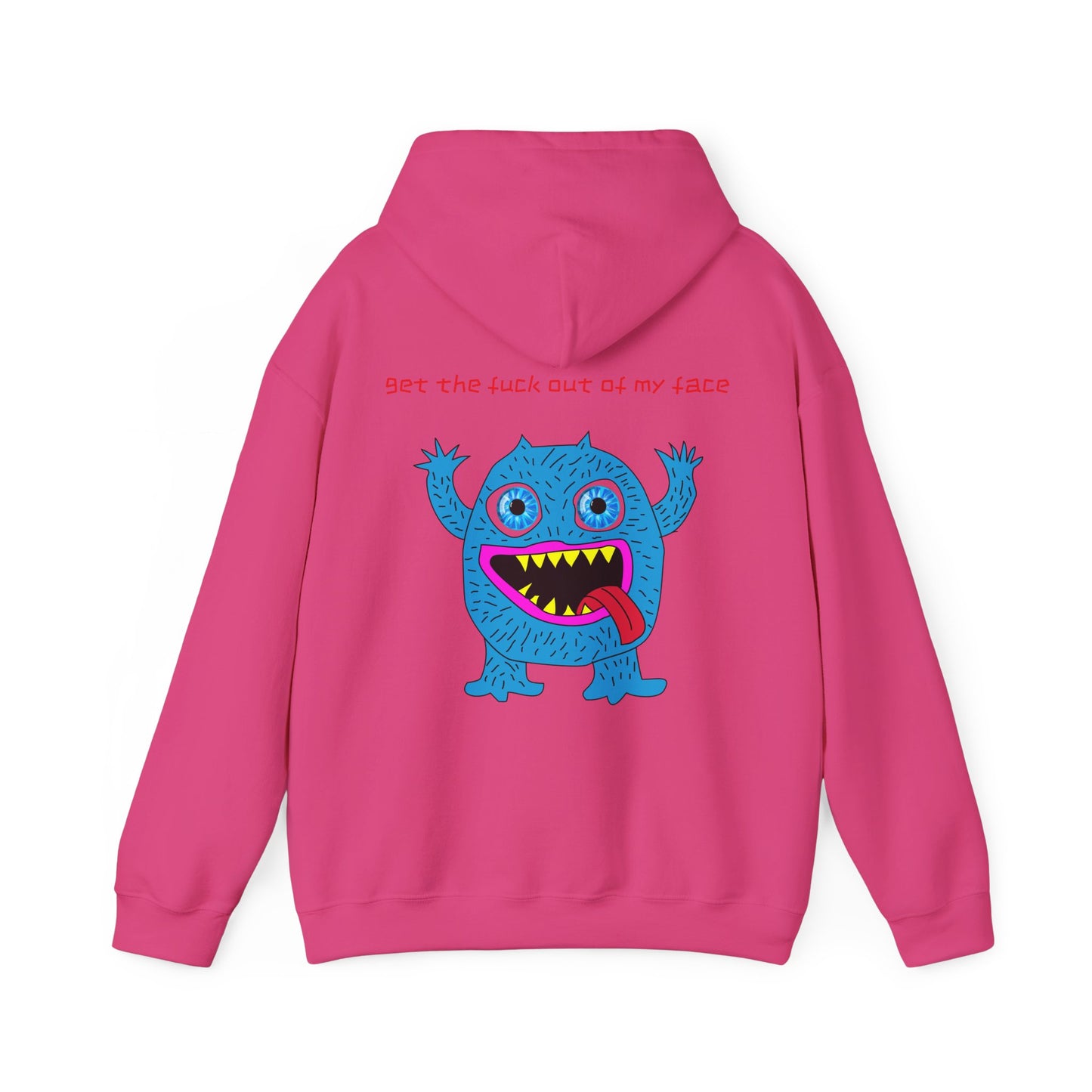 Playful Monster Sweatshirt with Bold Text, Funny Hoodie for Adults, Gift for Creative Souls, Unique Sweatshirt for Everyday Wear
