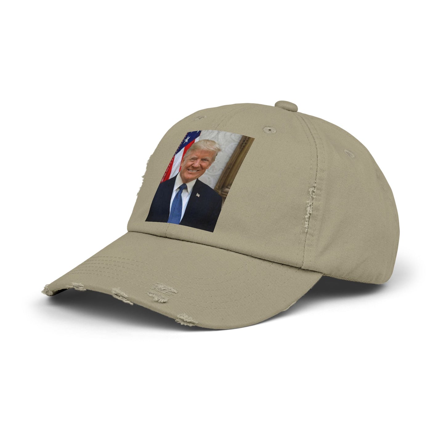 Gorra desgastada del presidente J. Trump
