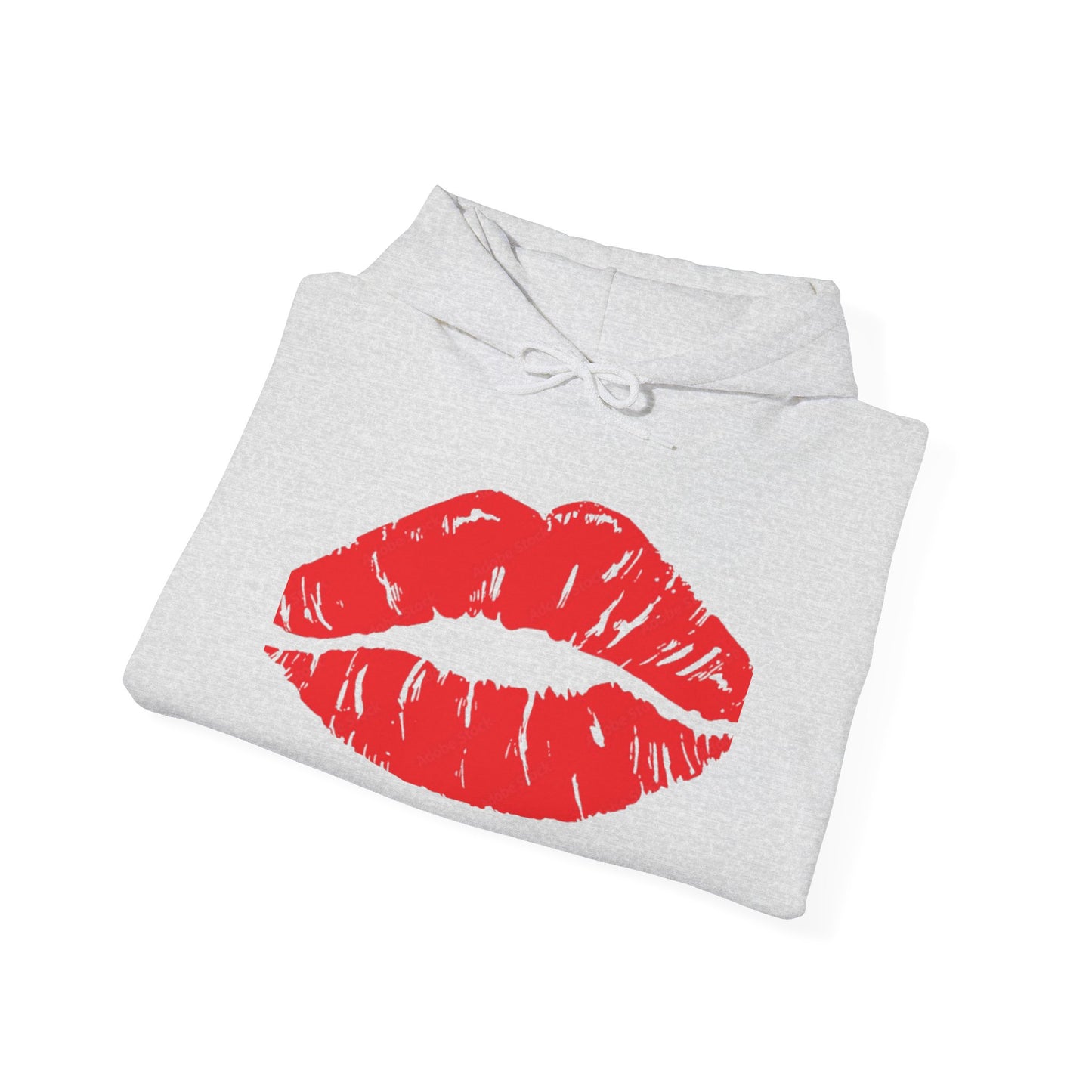 Sudadera con capucha retro hermosa mujer labios rojos