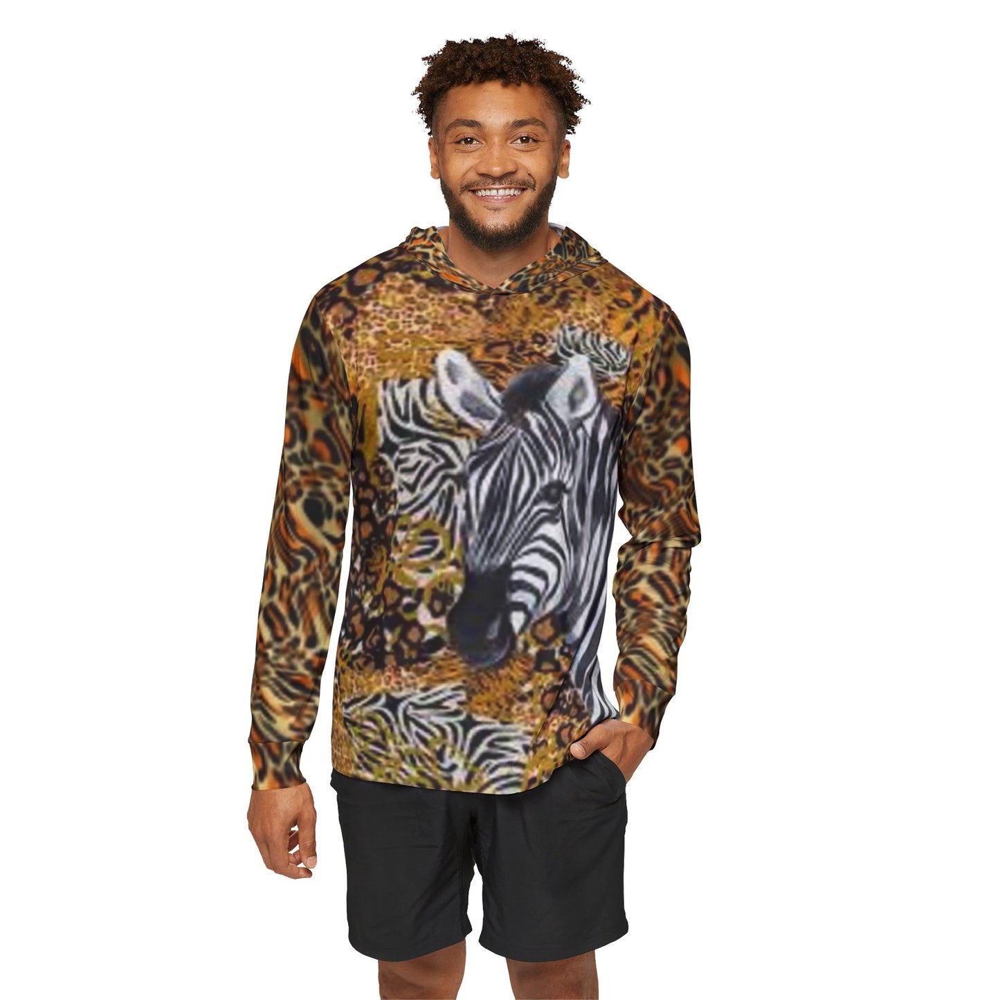 Sudadera con capucha de calentamiento con estampado de animales salvajes para hombre: ropa deportiva elegante para amantes de la naturaleza