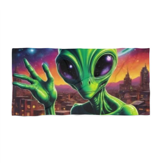 Beach Towel Green Alien Children Will Love Towel in New York