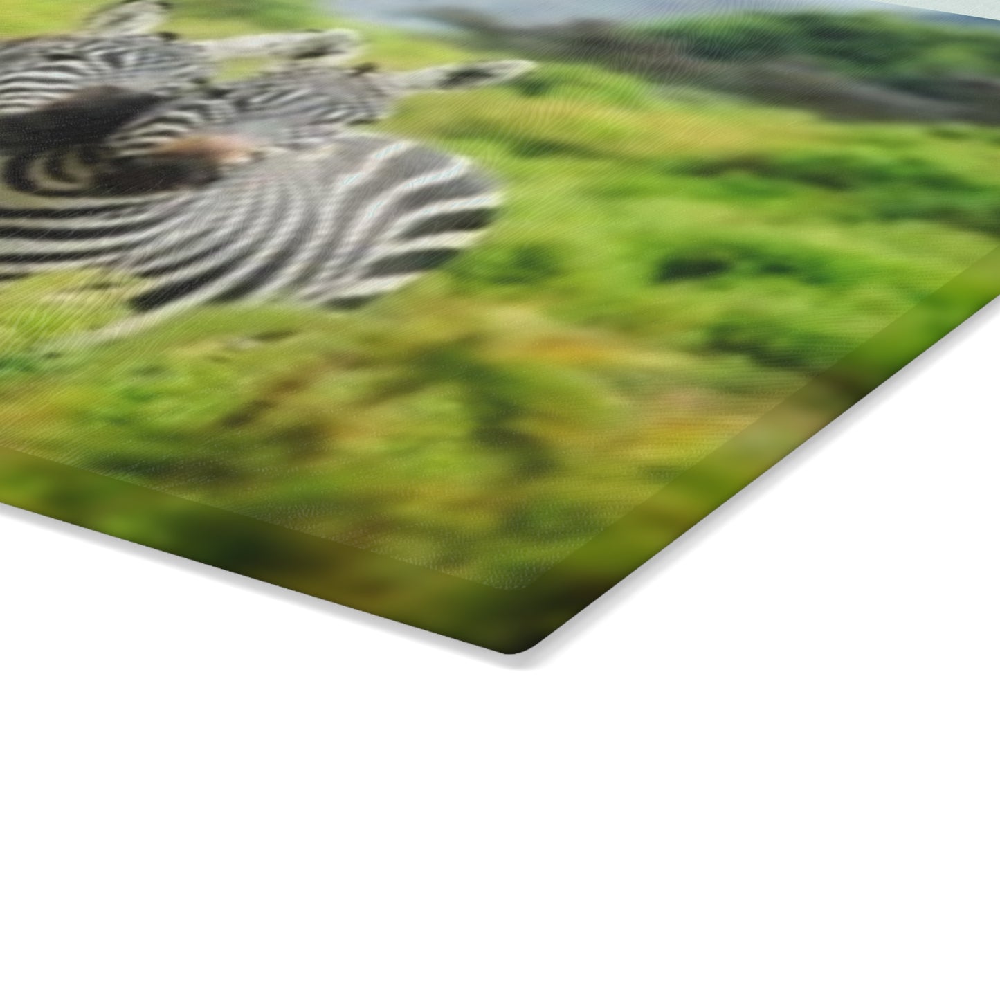 Zebra Glass Cutting Board, Kitchen Decor, Gift for Animal Lovers, Unique Cooking Accessory, Nature-Themed Home Essential