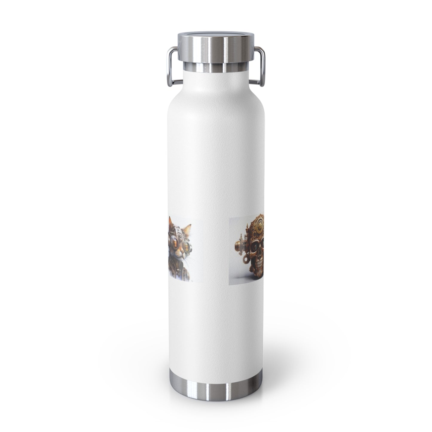 Copper Vacuum Insulated Bottle, 22oz Woman Skull Cat