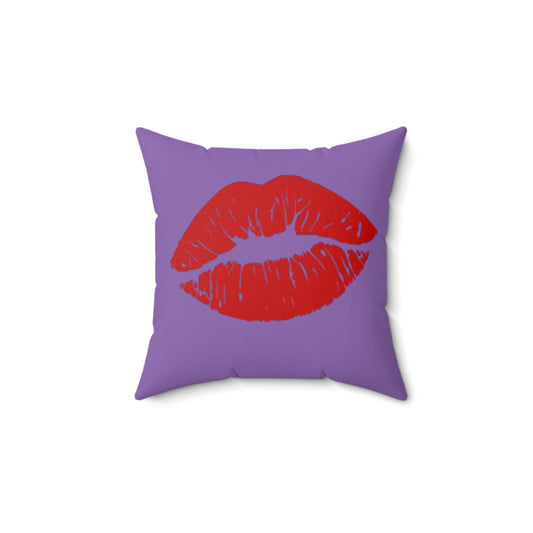Almohada 14"x14" Labios rojos