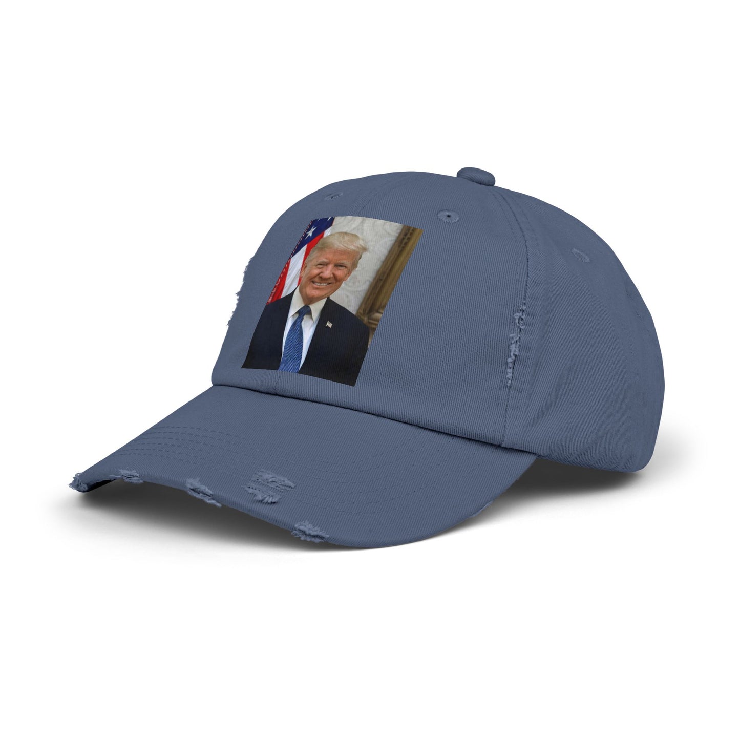 Gorra desgastada del presidente J. Trump