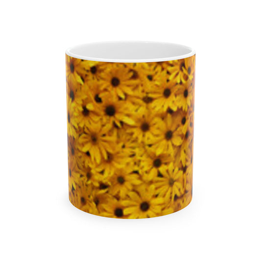 Bright Floral Ceramic Mug - 11oz & 15oz Coffee Cup
