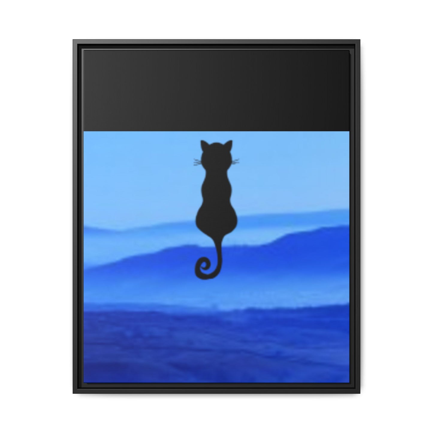 Framed Cat Silhouette Art Print, Wall Decor, Cat Lover Gift, Home Office Art, Pet Memorial
