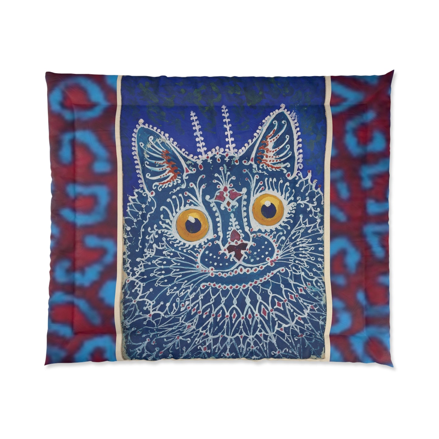 Whimsical Cat Comforter - Cozy Colorful Bedding for Cat Lovers