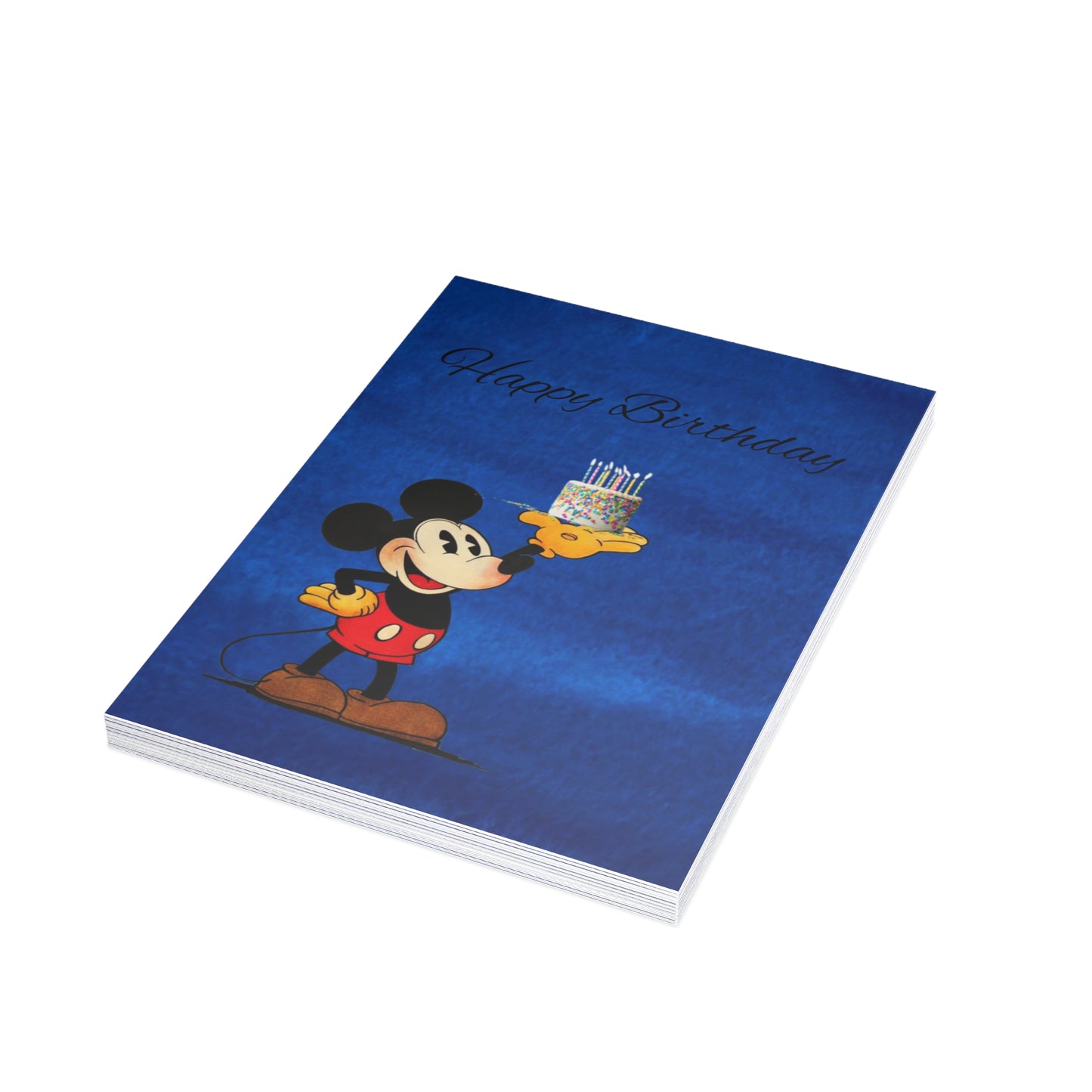 Mickey Mouse Birthday Postcard Bundles, Cute Greeting Cards Set, Envelopes Included, Celebrate Special Occasions, Kids Birthday Invitations