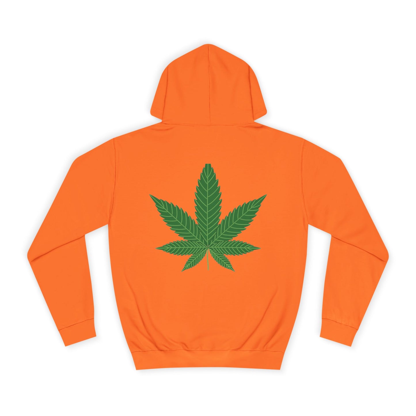 Unisex College Hoodie with Marijuana Leaf, Perfect for Casual Wear, College Dorms, Gifts, Festivals, Streetwear Essentials