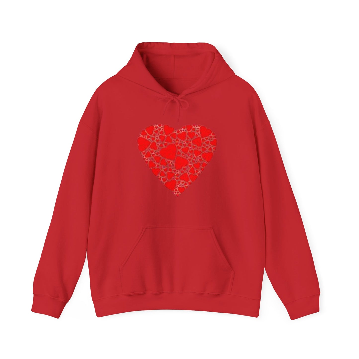 Colorful Parrot & Heart Hoodie - Unisex Heavy Blend Sweatshirt, Tropical Vibe Apparel, Perfect for Animal Lovers, Gift for Birthdays and Holidays