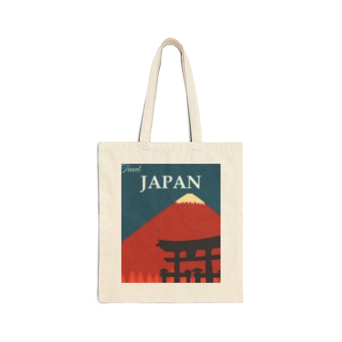 Artistic Cotton Canvas Tote Bag - Vibrant Dragon & Japan Designs