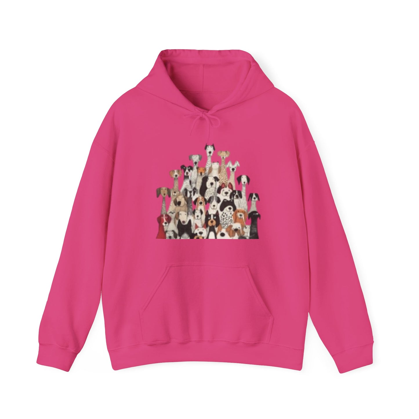 Cute Cartoon Dogs Unisex Heavy Blend Hooded Sweatshirt