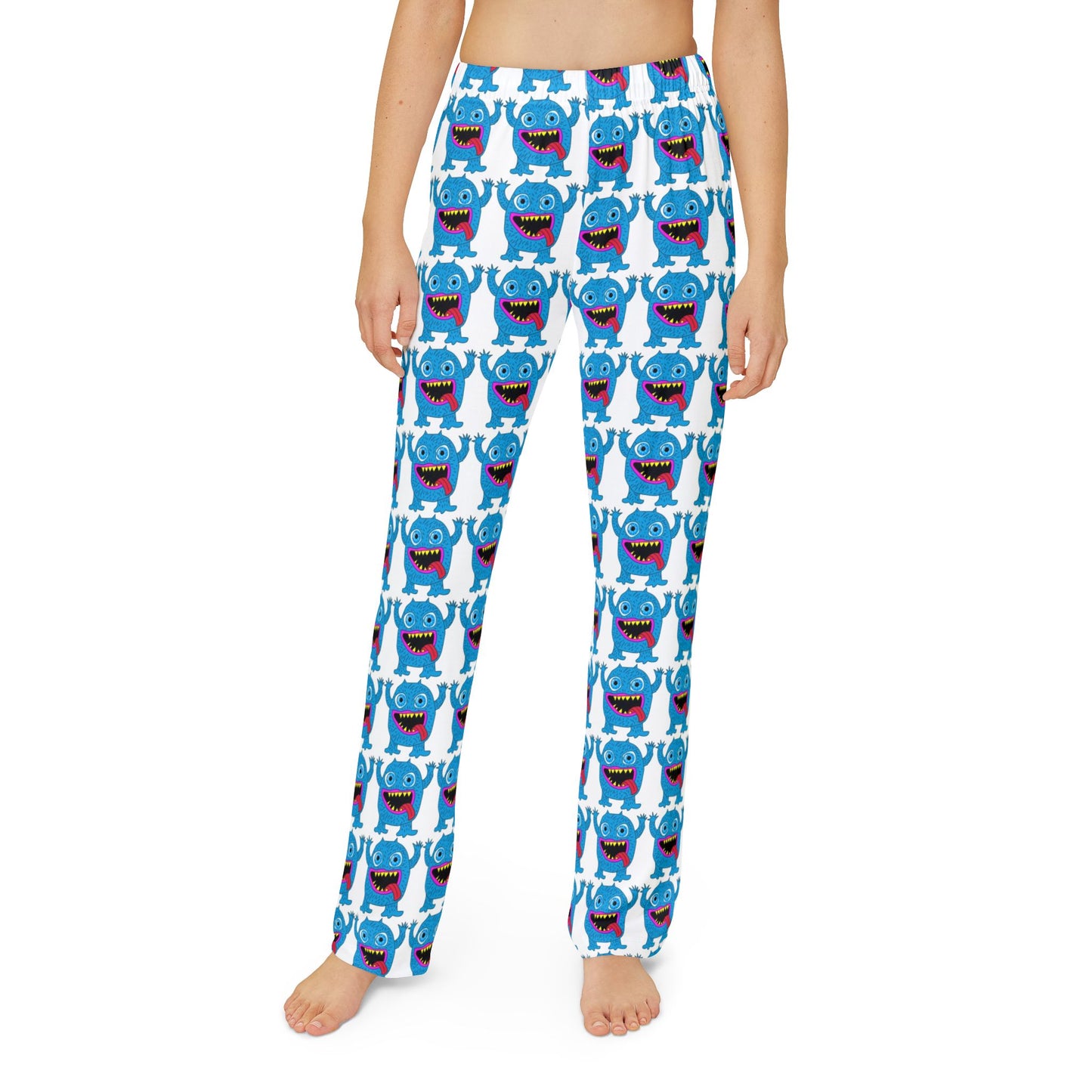 Kids' Fun Blue Monster Lounge Pants, Cute Pajama Pants, Kids Sleepwear, Everyday Comfort, Gifts for Kids