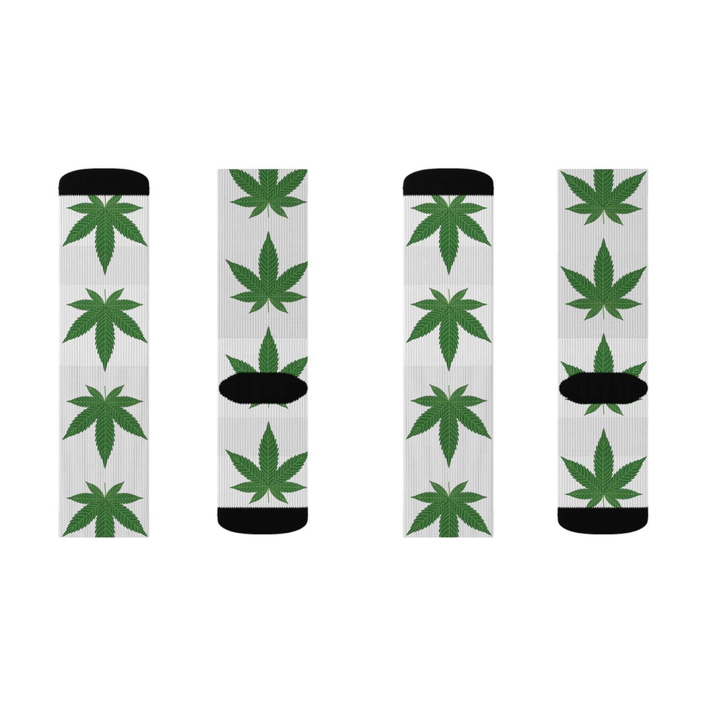 Chaussettes tendance à motif feuille de cannabis | Chaussures confortables à sublimation pour le quotidien 