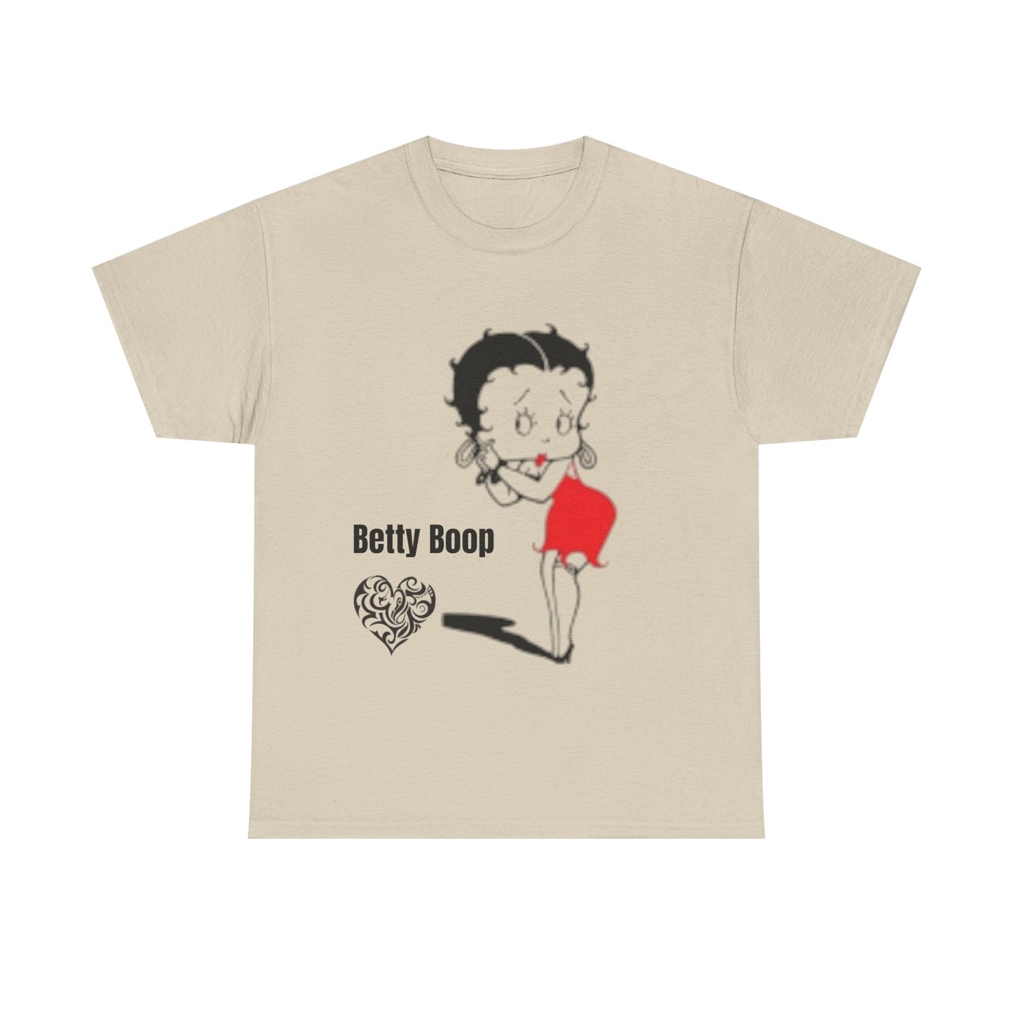 Betty Boop Vintage Unisex Heavy Cotton T-shirt, Retro T-Shirt, Gift for Her, Cartoon Fan Apparel, Cute Casual Wear