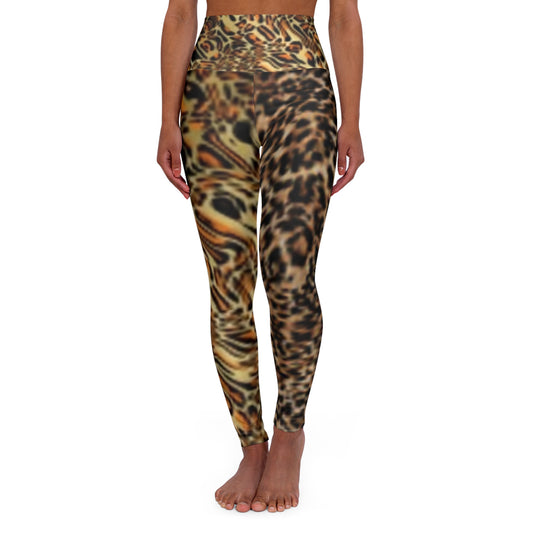 Wild Print High Waisted Yoga Leggings - Stylish Activewear for Fitness Enthusiasts