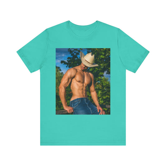 T-shirt femme beau cow-boy musclé LOVE LOVE LOVE! 