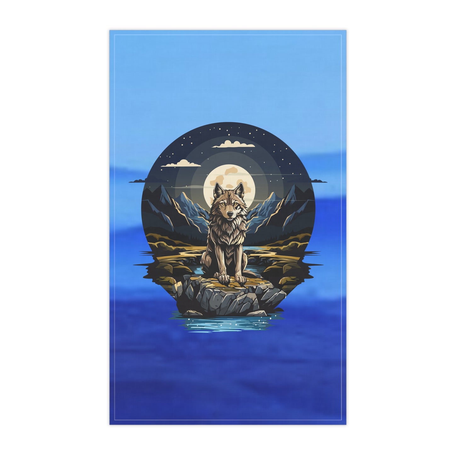 Wolf Mountain Vista Cotton Tea Towels – Perfect for Nature Lovers