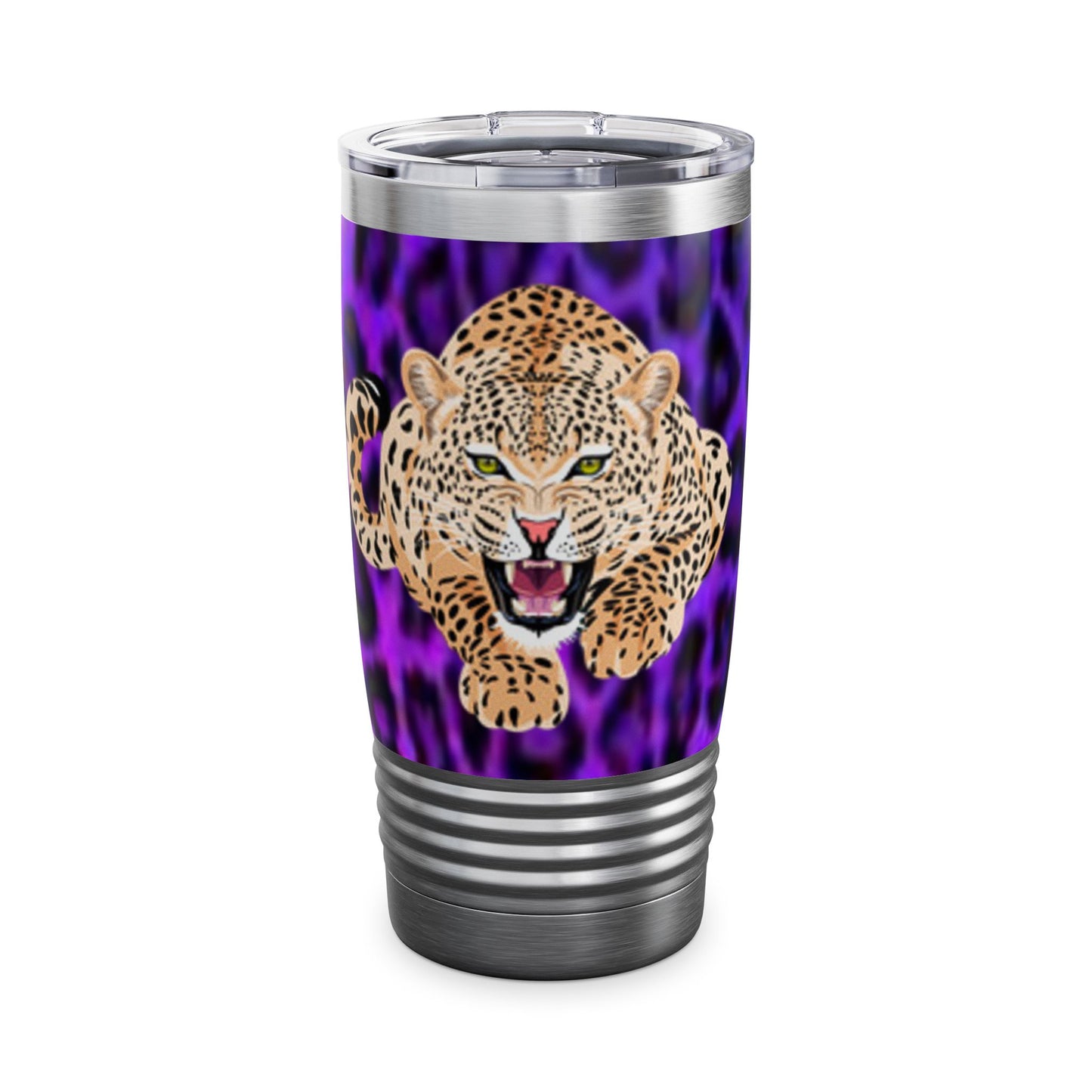 Fierce Leopard Print 20oz Ringneck Tumbler - Stylish Travel Mug for Wild Spirit
