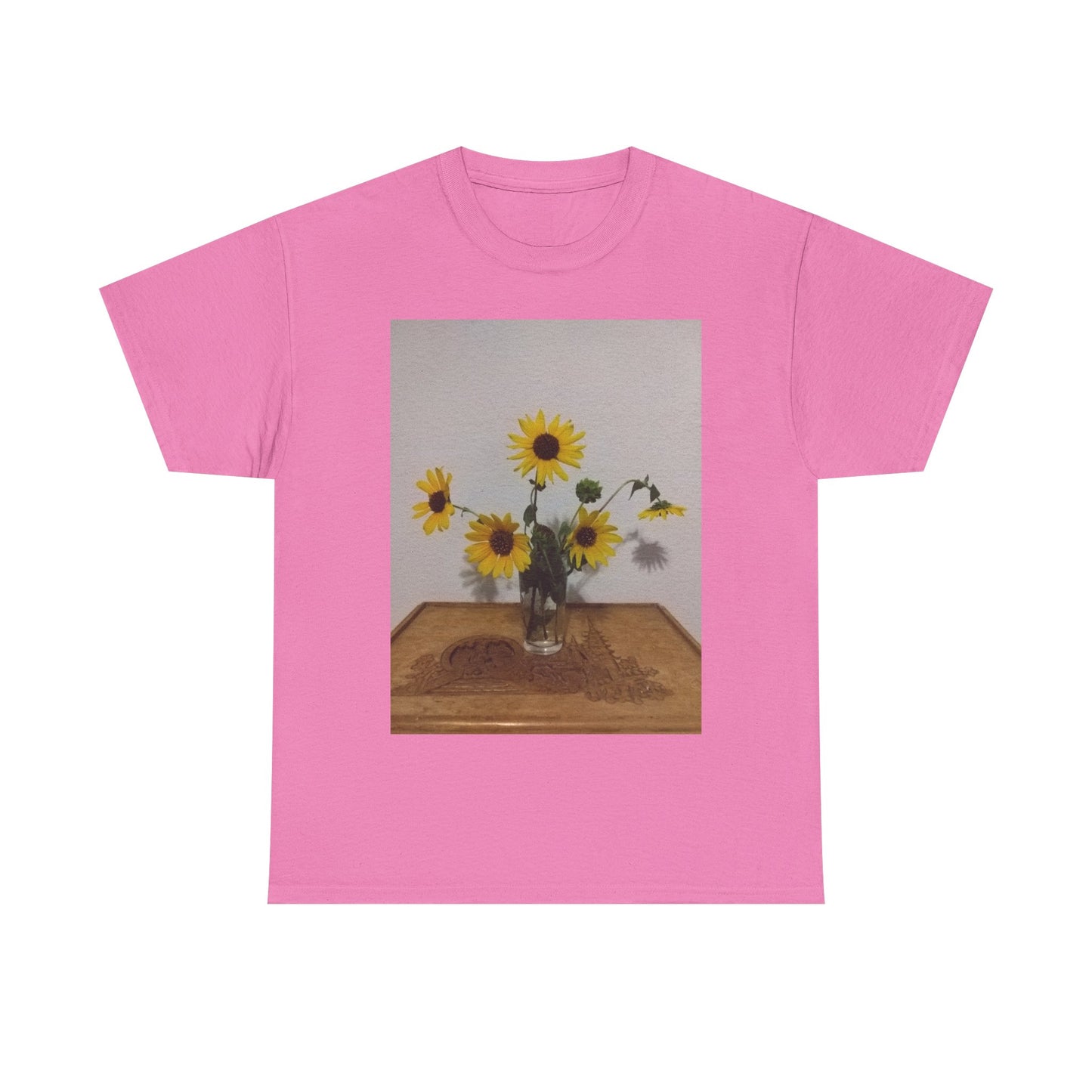 Sunflower Bouquet Unisex Heavy Cotton T-shirt, Floral Tee, Gift for Nature Lovers, Casual Wear, Summer Fashion, Eco-Friendly Shirt