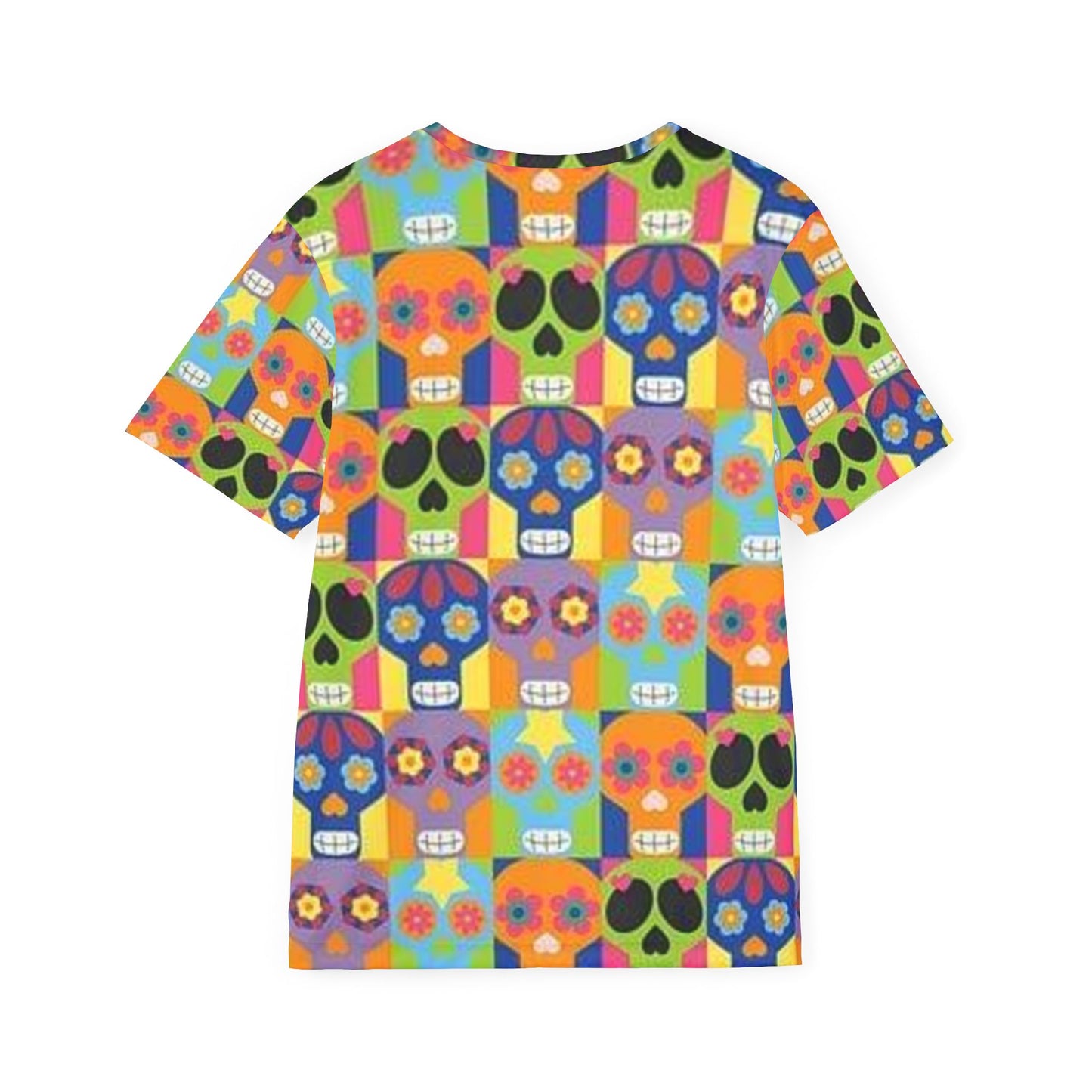 Colorful Skull Sports Jersey - Men's Performance T-shirt for Festivals & Celebrations