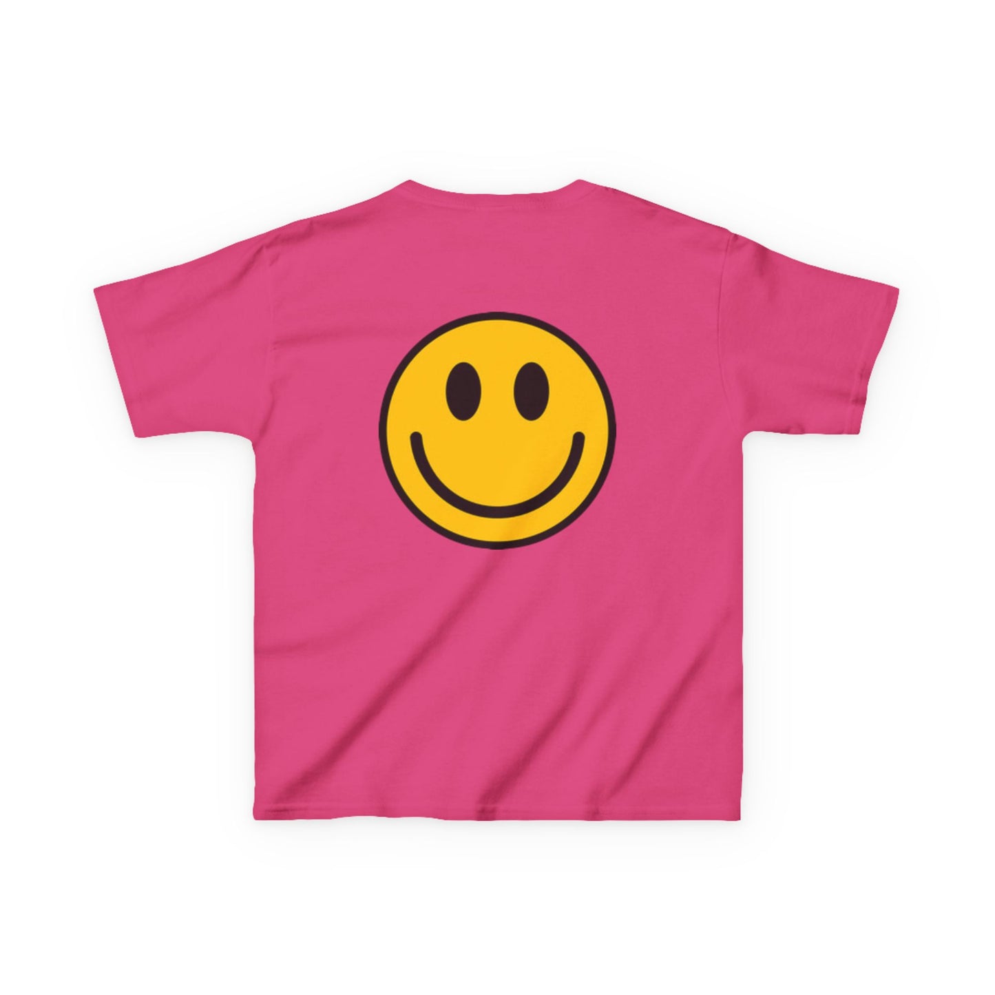 Colorful Fun Kids & Happy Face Tee - Playful Cotton T-Shirt for Summer Adventures, Birthday Gifts, Family Gatherings, Everyday Wear, Back-to-School