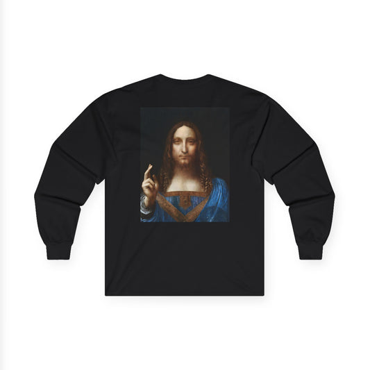 T-shirt à manches longues Jésus Dieu a créé les cieux l'enfer la terre