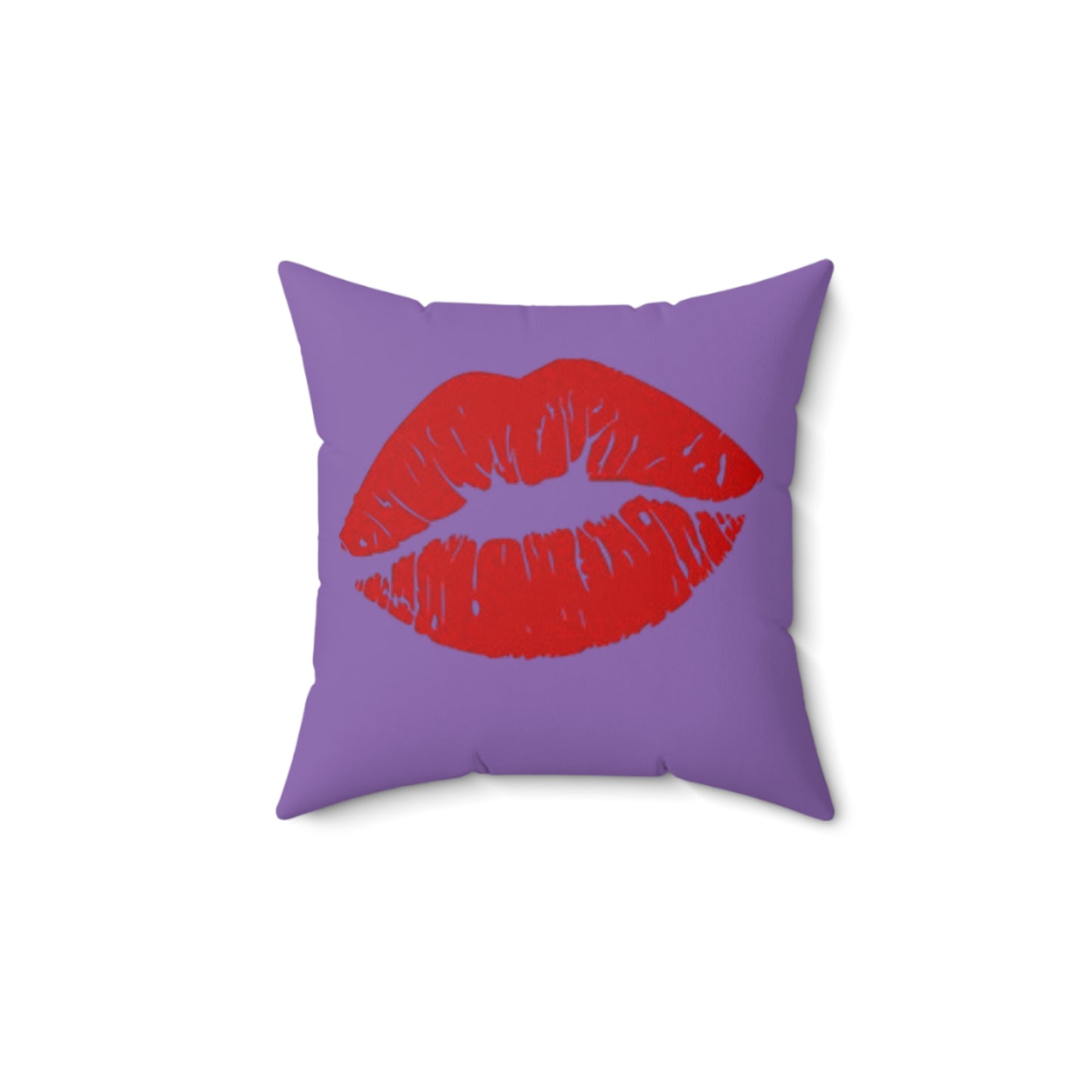 Coussin 14"x14" Lèvres rouges