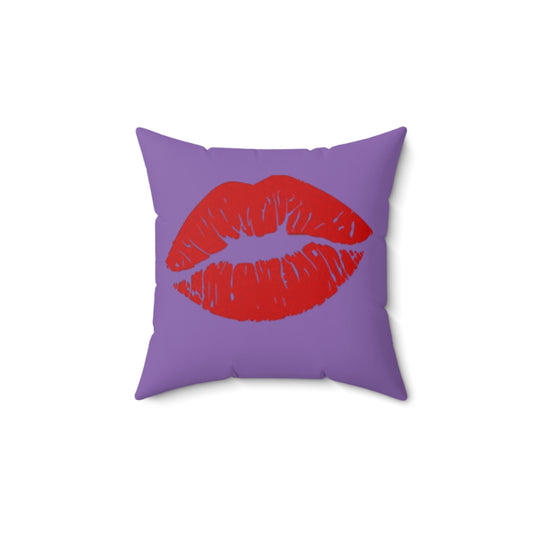 Almohada 14"x14" Labios rojos