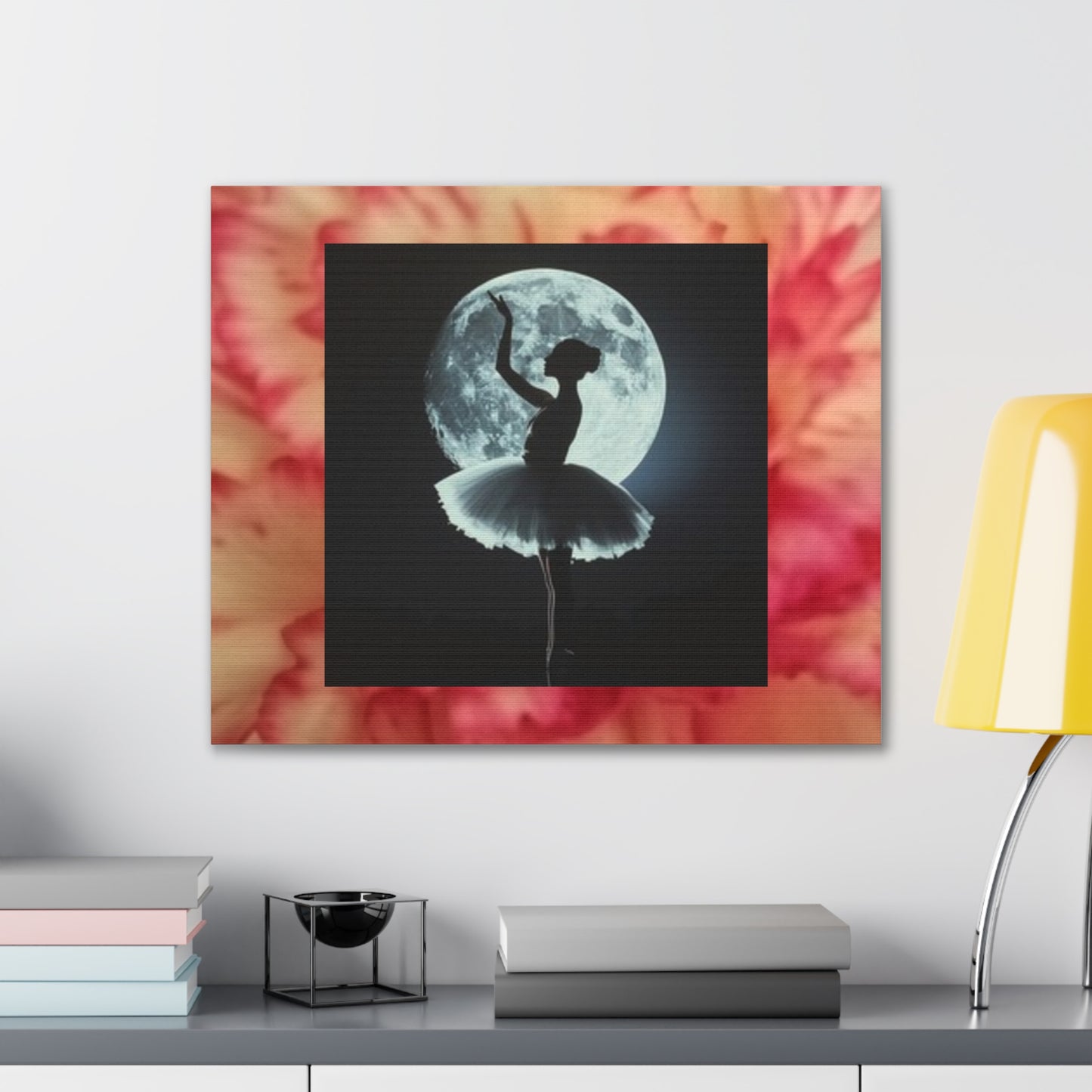 Ballet Moon Canvas Art Print, Ethereal Ballerina Decor, Perfect for Dance Studios, Home Decoration, Gift for Dancers, Wall Art