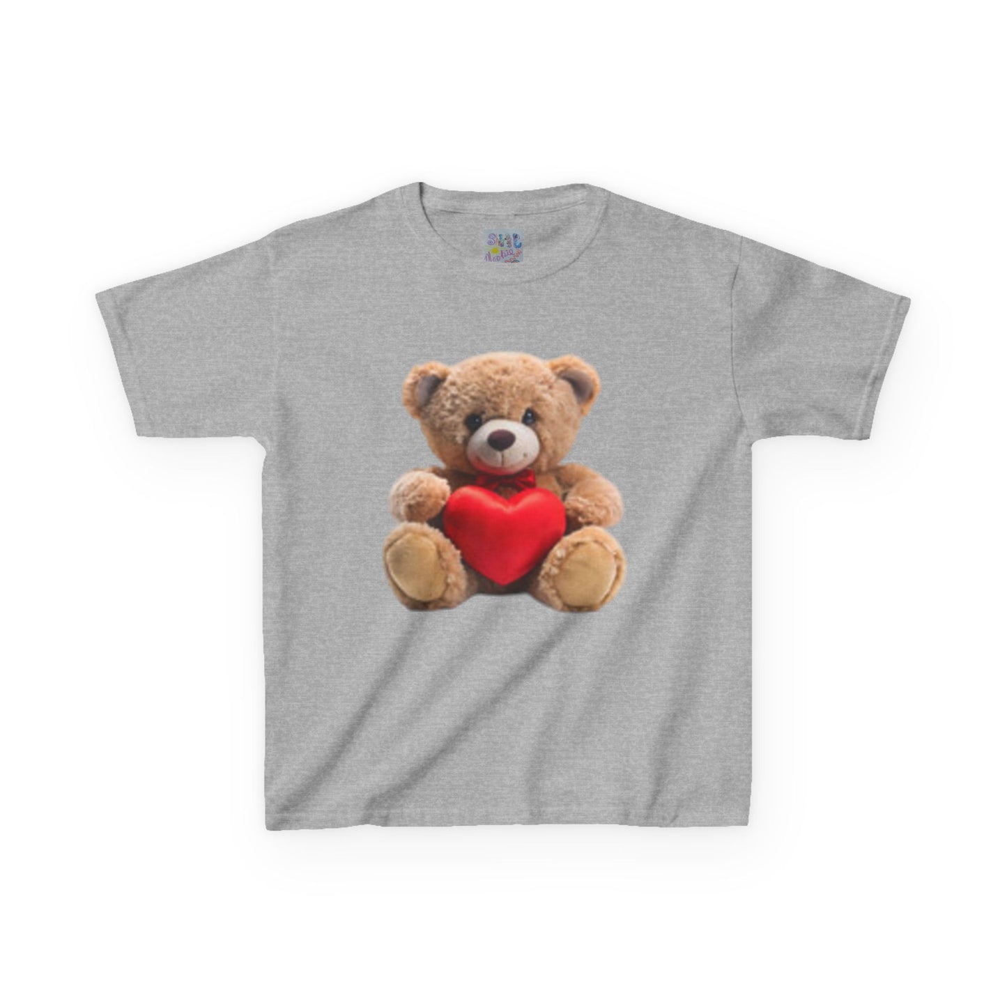Kids Heart Teddy T-shirt, Cute Teddy Bear Shirt, Valentine’s Day Gift, Love You Kids T-Shirt, Adorable Kids Apparel, Birthday Gift
