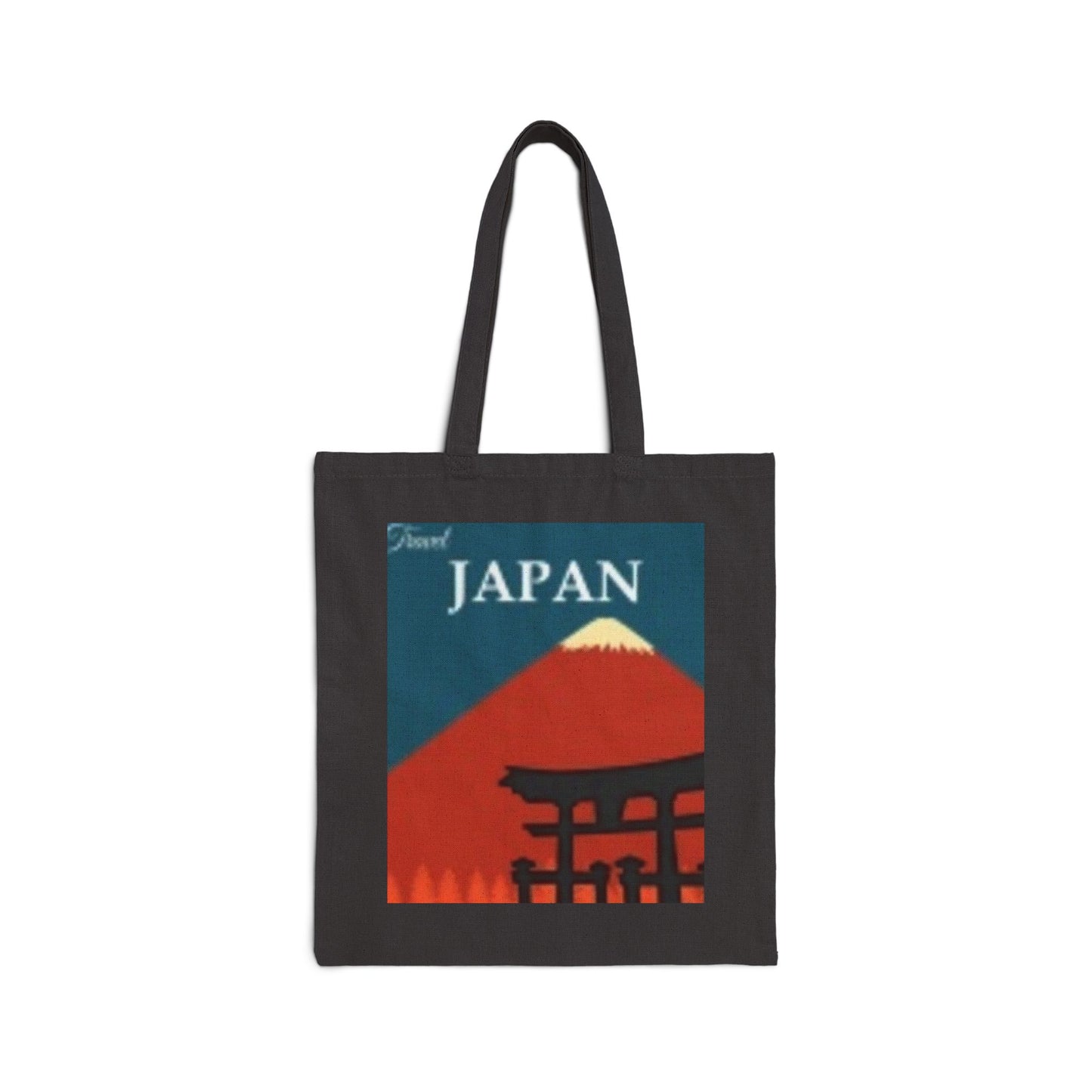 Artistic Cotton Canvas Tote Bag - Vibrant Dragon & Japan Designs