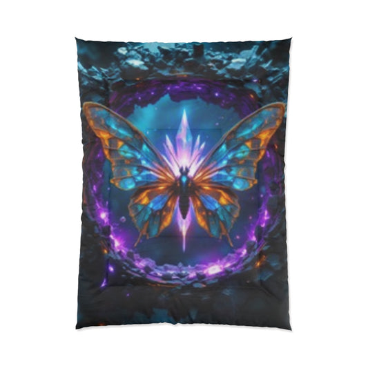 Vibrant Butterfly Comforter - Dreamy Bohemian Bedding for Cozy Spaces