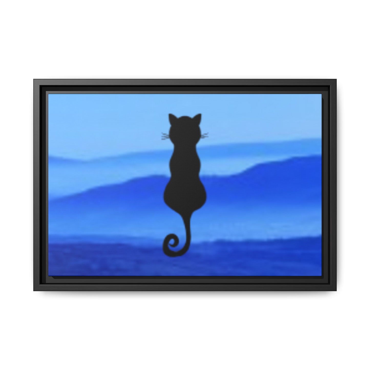 Framed Cat Silhouette Art Print, Wall Decor, Cat Lover Gift, Home Office Art, Pet Memorial
